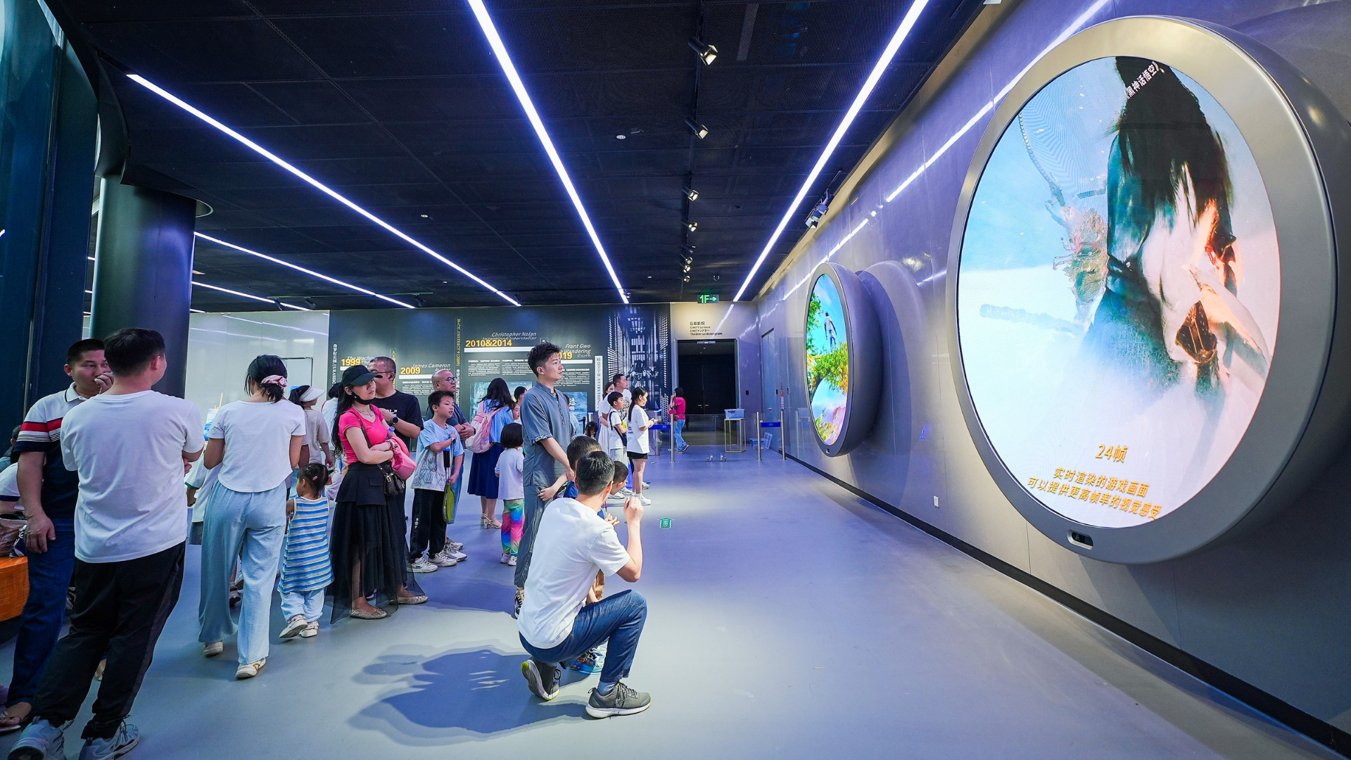 Central atrium and interior galleries of the Shenzhen Science & Technology Museum